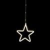 Idena 30199 - Stella luminosa decorativa a LED in bianco caldo, funzione timer 6 ore, a batteria, con ventosa, uso interno ed esterno, come immagine da finestra e luce d'atmosfera