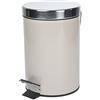 Douceur d'Intérieur - Pattumiera in metallo, 3 l, colore: Tortora