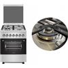 Larel CCUINA GAS 60X60 INOX FORNO GAS 4 FUOCHI TRIPLA CORONA PIEZO GRILL LAREL