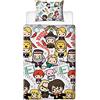 Harry Potter Set di biancheria da letto con copripiumino, motivo: Harry Potter, reversibile, double face, con federa, prodotto ufficiale (singolo)