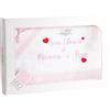 Mio piccolo Lenzuola Culla Carrozzina Navicella Neonato Neonata Cotone 100% Made in Italy Artigianali Confezione Regalo Neomamma Bambino Bambina Lenzuolina (Rosa)