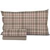 CosìCasa Completo Lenzuola Pile una Piazza e Mezza Calde e Morbide | Set Lenzuola in Pile Invernali, Morbidezza Avvolgente e Design Moderno per la tua Casa [Tartan Beige]