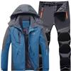 Generico Regali Natale 2024 Set di Pantaloni da Sci da Uomo, 2 Pezzi, Tuta da Neve, Traspirante, Antivento, Giacca da Neve con Cappuccio Rimovibile per Sci, Snowboard Tuta da Neve Uomo Pantaloni da Neve Uomo