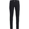 JACK & JONES Jeans da Uomo Skinny Fit Denim Liam Pantaloni Vita Bassa Button Fly, Nero, W38 / L34