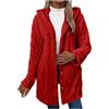 OVARA Cardigan da donna soffice e spesso con cappuccio, giacca in pile invernale con palangari per esterni, termici, a maniche lunghe, cappotti in lana pelosa, taglie forti, casual, elegante, da