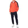 Emporio Armani EA7 Tuta da Uomo Visibility in Misto Cotone Felpato con Logo a Contrasto sul Retro - 6DPV66 (IT, Testo, S, Regular, Regular, Orange/Blue)