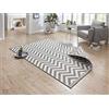 Hanse Home NORTHRUGS Tappeto Palma per interni ed esterni, 120 x 170 cm, resistente alle intemperie, design moderno a zig-zag, per balcone, terrazza, giardino, giardino d'inverno, soggiorno, impermeabile, colore