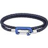 Lacoste Braccialetto in pelle da uomo Collezione MATT Blu navy - 2040315