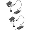 Milisten 2 Set Microfono Senza Fili Auricolari Wireless Cuffie Wireless Per Microfono Piccolo Cuffiette Microfono Da Testa Amplificatore Vocale Auricolare Portatile Plastica