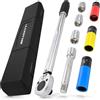 HASKYY Set chiave dinamometrica 1/2 I 28-210 Nm I I bussole a impatto 17 19 21mm | chiave a scatto con attacco a destra con doppia scala | lega acciaio CV cromato