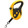 Immerse Creations Guinzaglio retrattile per cani da 5 m, con manico antiscivolo, resistente, allungabile, arancione