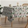 GAMUSI Tovaglia natalizia antimacchia vischio cotone tavolo da pranzo decorazione natalizia rettangolare tocco tessuto 160 x 350 cm
