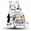 Generic Disney - Ciondolo in argento Sterling 925 a forma di Winnie The Pooh, per il 100° anniversario, compatibile con Pandora e altri braccialetti