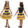 Disguise Costume da ape regina delle LOL Surprise per bambine, classico travestimento, include cerchietto con corona e cammeo del personaggio sul corpetto, maniche e gonna scintillanti, 4-6 anni