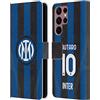 Head Case Designs Licenza Ufficiale Inter Milan Lautaro Martínez 2022/23 Giocatori Home Kit Custodia Cover in Pelle a Portagoglio Compatibile con Samsung Galaxy S22 Ultra 5G