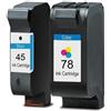 InkPro Set di cartucce compatibili con HP 45 + HP 78 XL per Photosmart 1000, 1100, 1115, 1215, 1218, 1315, Officejet Pro 1150C, 1170C, 1175C