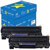 alphaink 5 Risme A4 2.500 fogli 75gr + 2 Toner Compatibili con HP CE285A 85A per HP LaserJet Pro P1102 P1102W M1212NF M1132 MFP M1217NFW M1132 M1212 M1130 P1100 M1136 M1210 M1210MFP M1134MFP M1134 M1137 MFP