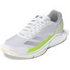 adidas Courtquick W Padel, Scarpe Donna, Cloud White/Silver Metallic/Lucid Pink, 37 1/3 EU
