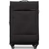PACO MARTINEZ Valigia da Viaggio Unisex, Valigia Grande V New Royal, Capacità 99-116 Litri, Colore Nero - 80x52x32-37 Centimetri