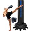 RDX Sacco da Boxe Terra, 6FT 180CM Pesante Pieno Professionale KARA Sacco con Guantoni e Base, Maya Hide Pelle Piedistallo Adulti Free Standing Bag, MMA Arti Marziali Pugilato Muay Thai Kick Boxing