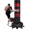 RDX Sacco da Boxe Terra, 6FT 180CM Pesante Pieno Professionale Ronin Sacco con Guantoni e Base, Maya Hide Pelle Piedistallo Adulti Free Standing Bag, Muay Thai Kick Boxing MMA Arti Marziali Pugilato