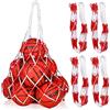 Vegena 4 reti per palloni, grandi per 10 - 15 palline, borsa per pallone, rete portatile, in nylon, borsa a rete per calcio, pallacanestro, pallavolo, rugby, pallamano