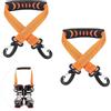 DIELIANHUA 2 PCS Cinghie Porta Scarponi da Sci, 52.5 CM Cinghie da Sci Regolabile, Cinghia Porta Scarponi Invernale Portatili, con Cuscinetto Antiscivolo e Fibbie a Doppia Estremità, Accessori da Sci, Arancione