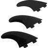 MAGT Pinna Tavola da Surf, 3 Pezzi/Set Parafango da Surf FCS G5 Durevole Pinna per Tavola da Surf e Paddleboard Longboard (Nero/Bianco) (Nero)