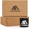 Flintronic Mattoncini Yoga Sughero 100% Naturale, 2 PCS Blocchi Yoga con Elastici Fitness, Blocco Yoga, Blocchi da Yoga in Sughero, Mattoni Yoga, Yoga Block per Meditazione e Pilates, 22,5x14,5x7,5 CM