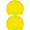 Newaner 2 Pezzi Cuffie da Nuoto Bambini in silicone, Cuffie antirumore, Rivestimento Ripstop per comfort e resistenza allo scivolamento, Cuffie da nuoto per bambini per ragazzi e ragazze（giallo）