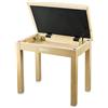 Donner Panca per pianoforte con contenitore, tastiera in legno massello, per pianoforte, libreria, sgabello con cuscino in pelle scamosciata ad alta densità, finitura in legno