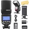GODOX V860III-N Flash per Fotocamera Nikon Speedlite Light,2.4G HSS 1/8000s,480 Flash a Piena Potenza,7.2V/2600mAh Li-ion Batteria,0.01-1.5s Tempo di Riciclaggio,10 Livelli Lampada di Modellazione LED