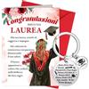 HOWAF Biglietto Laurea Dottoressa, Biglietto Auguri Laurea Laureata, Biglietti Laurea Dottoressa Laureata Portachiavi Laurea per Regalo Laurea Donna, Bomboniere Laurea, Gadget Laurea