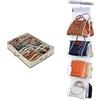 Domopak Living 910098 Custodia Scarpe 12 Scomparti, Peva/Polipropilene, Beige, 76X60X15 & 908045 Porta Borse Ad 8 Scomparti, Peva/Polietilene, Bianco, 33X120