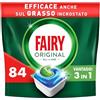 Fairy Detersivo Pastiglie Lavastoviglie Brillantante, 84 Capsule Lavastoviglie, Original Limone, Azione Pulente Al Primo Lavaggio, Efficace Sul Grasso Incrostato Con Azione Brillante