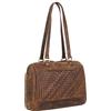 STILORD 'Cosmea' Borsa a Tracolla da Donna Grande Borsetta in Pelle Intrecciata Vintage Business Bag Shopper Elegante Tote Hobo Bag Borse Lavoro Donne, Colore:vinto - marrone