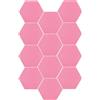 XLSBZ Hexagon, pannelli acustici autoadesivi, 12 pezzi, pannelli da parete esagonali, fonoassorbenti, per parete, soffitto, porta, studio, colore rosa