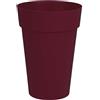 EDA - Vaso da fiori alto Toscana Ø 46 cm - Volume 67 L - Ø 46 x H.65 cm - Rosso Borgogna