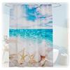 Relaxdays Tenda da Doccia Antimuffa, 180x200 cm, Tendina Vasca da Bagno, 12 Anelli, in Poliestere Lavabile, Design Mare
