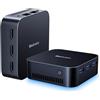 Blackview MP80 Mini PC N97 Intel 12th(Βeat N100/Ν95,fino a 3.6GHz), 16GB RAM 1TB M.2 SSD Mini Computer, Supporta Doppia LAN, 3 * HDMI, USB 3.0, WiFi 2.4/5G, 4K UHD, per Ufficio/Affari/Casa