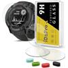 iDaPro [4Pcs]Vetro Temperato per Garmin Instinct 2X Solar/Solar Tactical(non per Instinct 2/2S)Pellicola Protettiva+[4Pcs]tappi antipolvere in silicone,Vetro temperato,Durezza 9H,Antigraffio,Antibolla