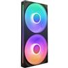 NZXT F280 RGB Core - Telaio singolo 280 mm con 2 ventole RGB 140 mm - Controllo velocità illuminazione - Alta pressione statica e flusso d'aria - Cuscinetti fluidodinamici - 8 LED aRGB - Nero