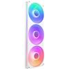 NZXT F360 RGB Core - Telaio singolo 360 mm con 3 ventole RGB 120 mm - Controllo velocità illuminazione - Alta pressione statica e flusso d'aria - Cuscinetti fluidodinamici - 8 LED aRGB - Bianco
