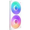 NZXT F280 RGB Core - Telaio singolo 280 mm con 2 ventole RGB 140 mm - Controllo velocità illuminazione - Alta pressione statica e flusso d'aria - Cuscinetti fluidodinamici - 8 LED aRGB - Bianco