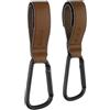 Jane Jané Ganci Universali per Passeggino, Set 2 Pezzi, Fino a 5 kg per Gancio, Cinghie Regolabili Antiscivolo, Marrone