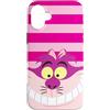Disney Alice nel Paese delle Meraviglie Stregatto Rosa Strisce Custodia per iPhone 16 Plus
