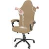LIFEDX Coprisedia da Gaming Coprisedia per Sedia da Gioco Impermeabili Elasticizzata, Fodera per Sedia da Ufficio Ergonomica con Fodere per Braccioli Copri Schienale della Sedia da Computer Gioco-Beige