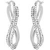 DelPia, Orecchini 2begold in Oro 18kt e Argento Sterling 925 Modello Dea Senia con Cristalli Luminosi (oro bianco)