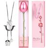 DYD Cofanetto Portagioie Pelle con Serratura e Specchio Donna per Anelli Bracciali Orecchini Collane Trucco, Bianco