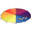 B. toys - Paracadute con Palline per bambini - Paracadute da gioco con 15 palline colorate - 12 maniglie - Tenda a vento da 244 cm - Giochi all'aperto - Arcobaleno Paracadute Woo-Hue! 3 anni +